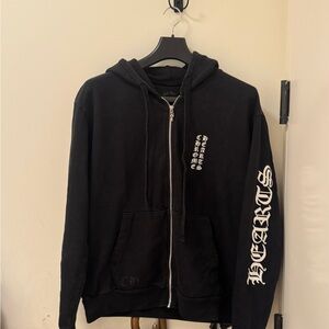 Chrome Hearts Black Hoodie with White Print
